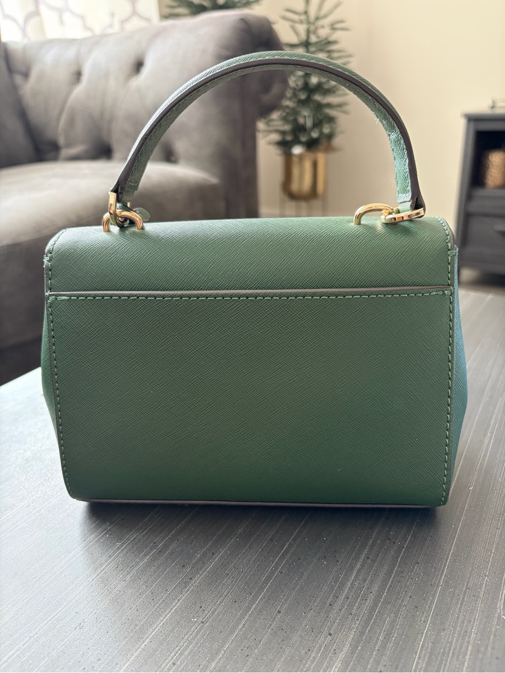Michael Kors Ava Mini Green Leather Crossbody: NWOT - Picture 2 of 5